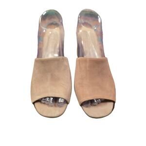 ESSEX Lane Gavan Beige Tan Suede Leather Heeled Slides‎ Size 9